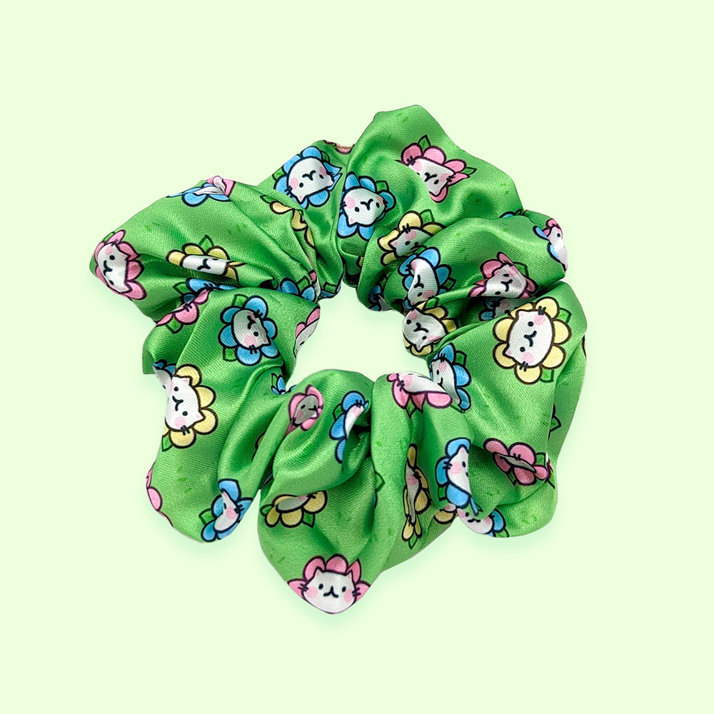 Purrfect Flowers Scrunchie