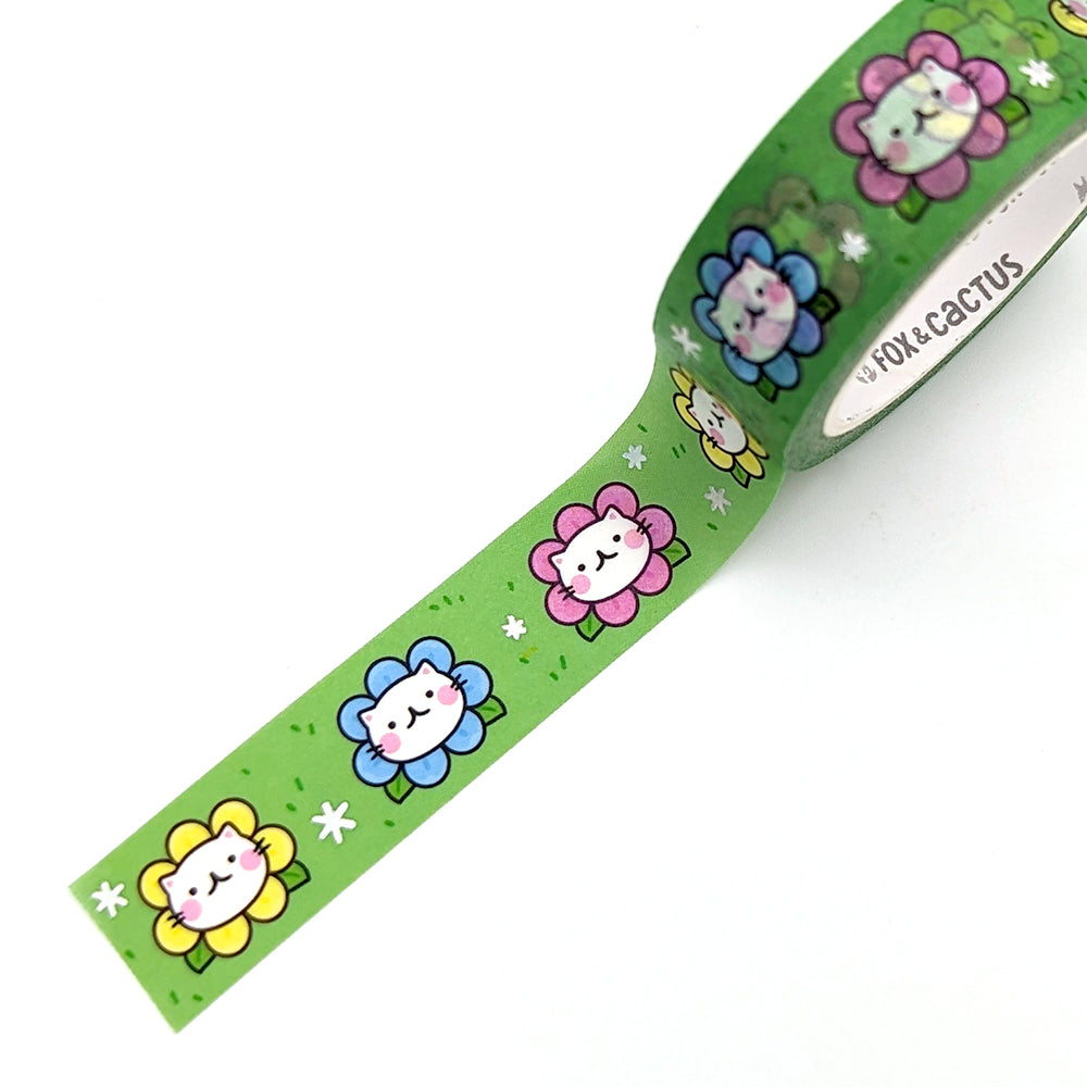 Purrfect Flowers Washi Tape (Holo Foil)