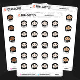 Grumpy Poppy Stickers by Fox and Cactus