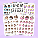 Boxing Kawaii Girl Stickers by Fox and Cactus