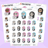 Hijab Kawaii Girl Stickers by Fox and Cactus