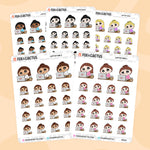 Laptop Kawaii Girl Stickers by Fox and Cactus