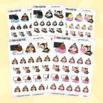 Lazy Party Kawaii Girl Stickers by Fox and Cactus