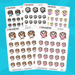 Rashie Kawaii Girl Stickers by Fox and Cactus