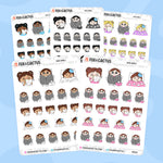 Sick Kawaii Girl Stickers by Fox and Cactus