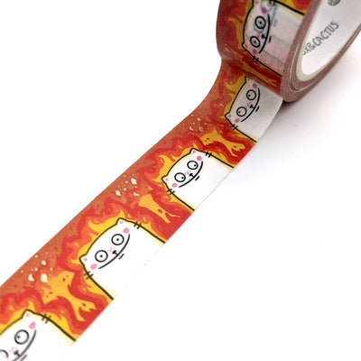 This is Fine Cat Washi Tape (Rose Gold Foil) by Fox and Cactus