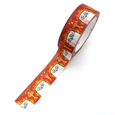 This is Fine Cat Washi Tape (Rose Gold Foil) by Fox and Cactus