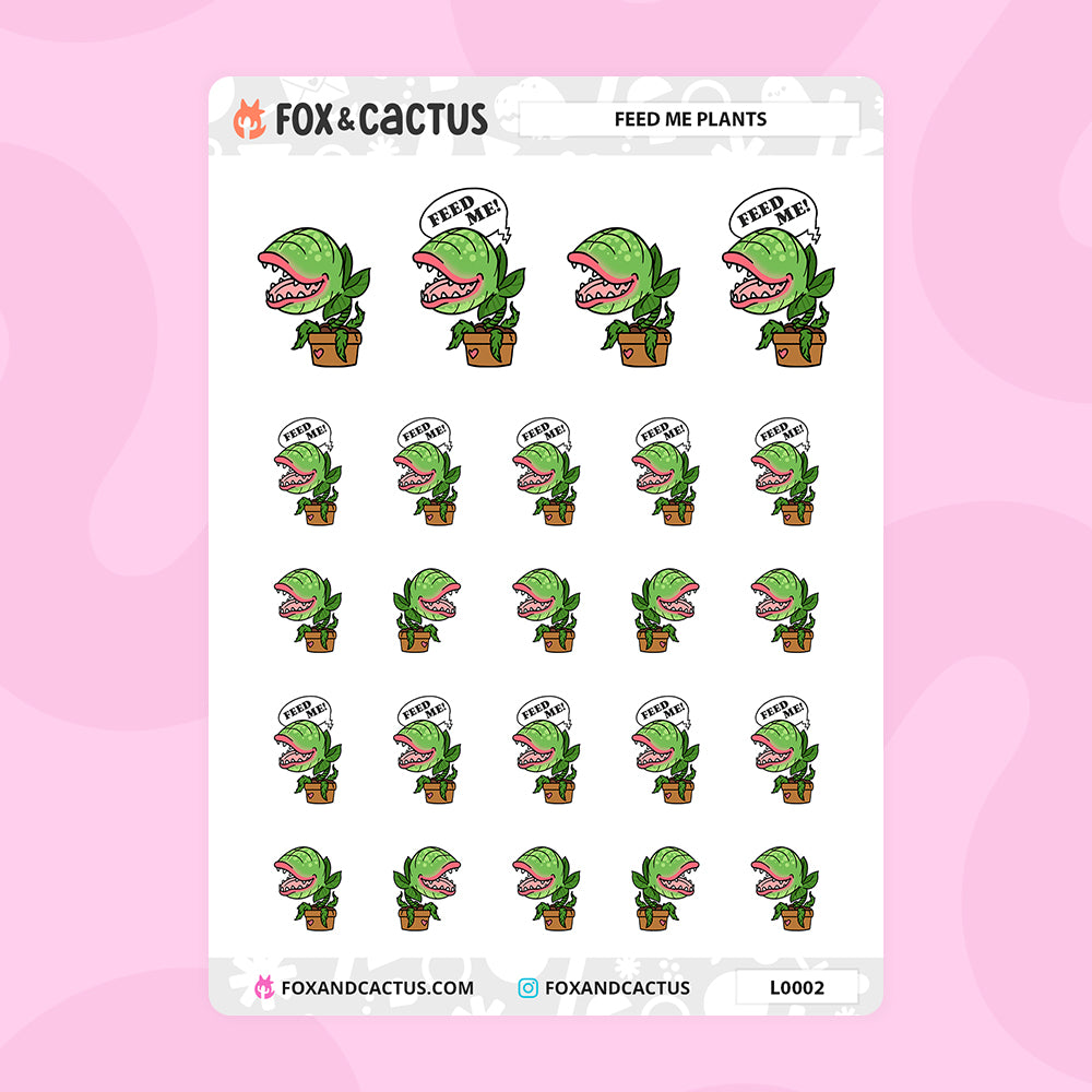 Feed Me Plant Stickers by Fox and Cactus