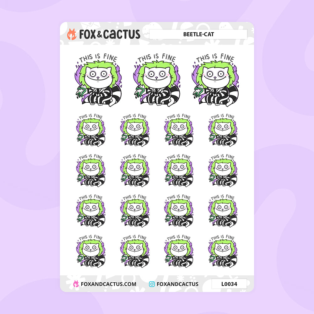 Beetle-Cat Stickers by Fox and Cactus