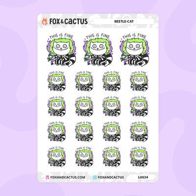 Beetle-Cat Stickers by Fox and Cactus
