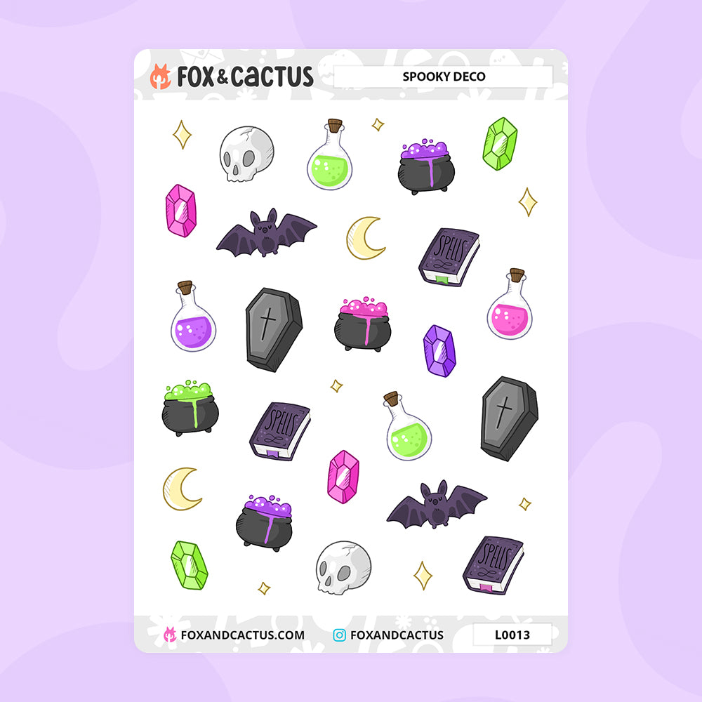 Spooky Deco Stickers by Fox and Cactus
