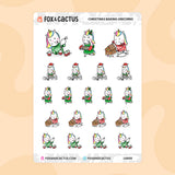 Christmas Baking Unicorn Stickers by Fox and Cactus
