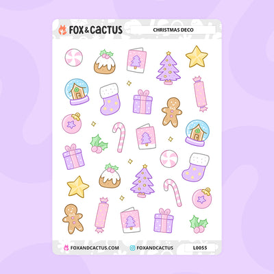 Christmas Deco Stickers by Fox and Cactus