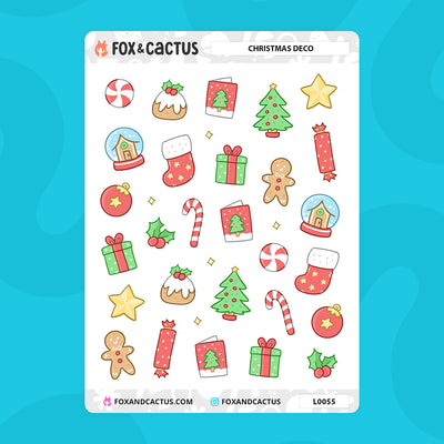 Christmas Deco Stickers by Fox and Cactus