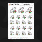 Christmas Gift Bats Stickers by Fox and Cactus