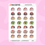 Christmas Emojis Stickers by Fox and Cactus
