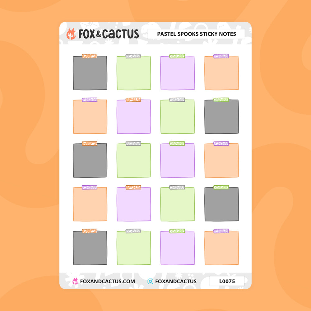 Pastel Spooks Sticky Note Stickers