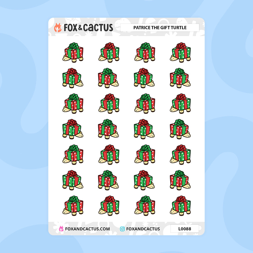 Patrice the Gift Turtle Stickers