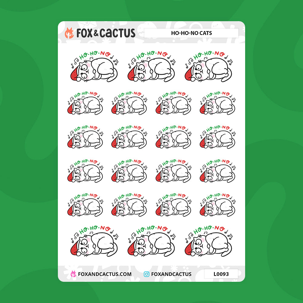 Ho Ho No Cat Stickers