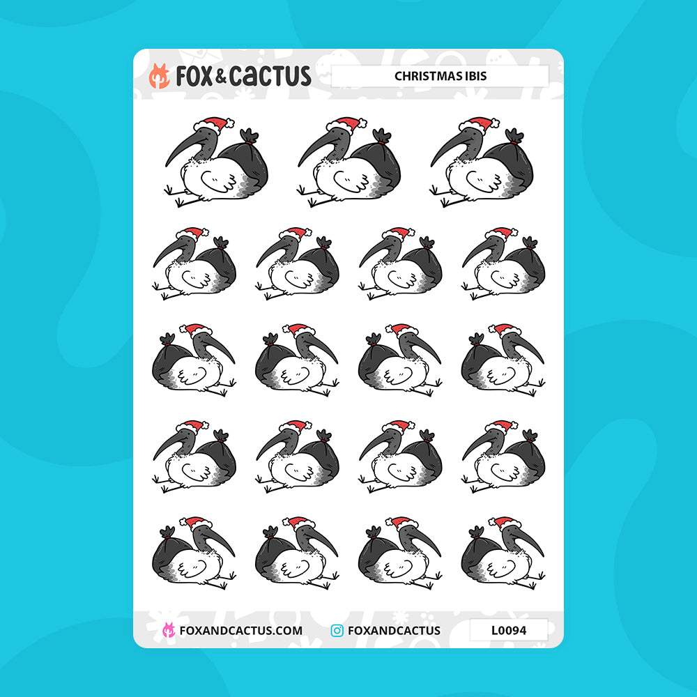 Christmas Bin Chicken Stickers