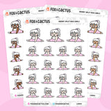 Christmas (Pastel) Split-mas Kawaii Girl Stickers