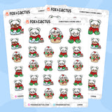 Christmas Chores Kawaii Girl Stickers
