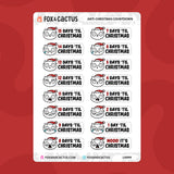 Anti-Christmas Countdown Stickers