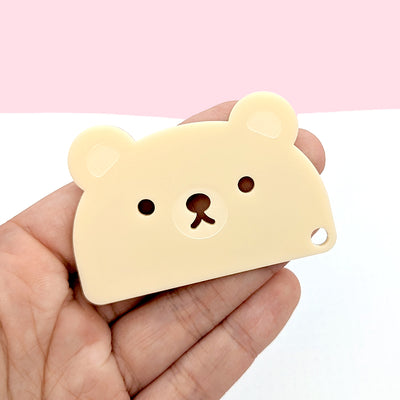 Acrylic Bear (Cream) Washi Cutter