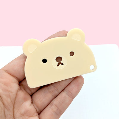 Acrylic Bear (Cream) Washi Cutter