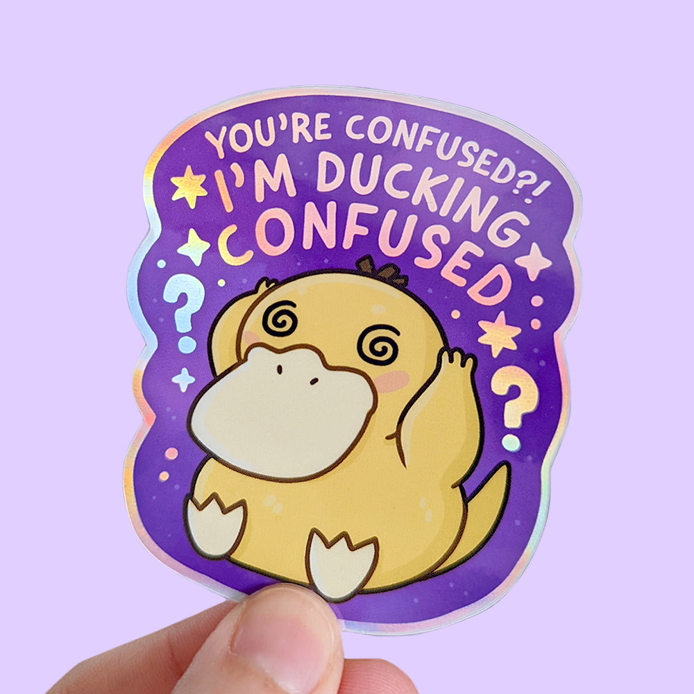 Psyduck, Euphoria quotes, and holographic foil? What else could a sticker lover ask for?