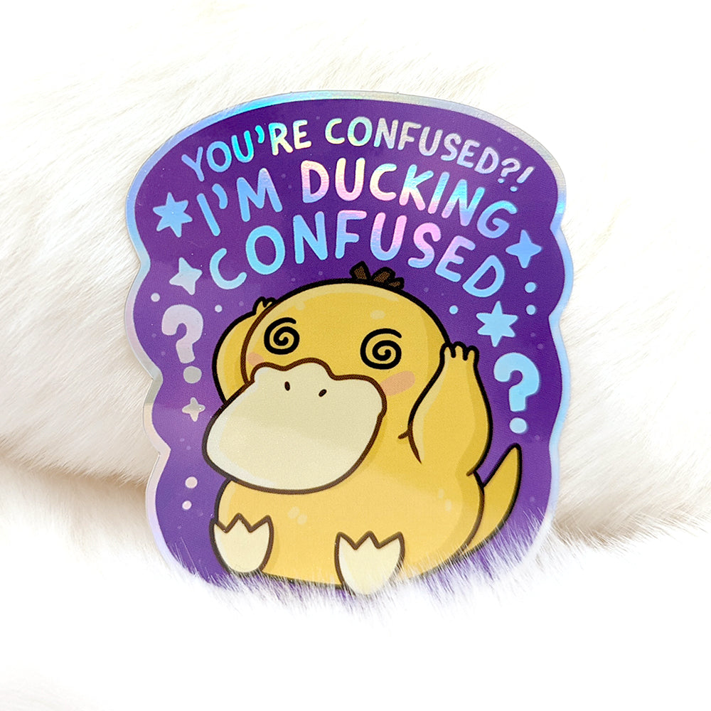 Don't be confused about where you can stick this Psyduck sticker as our vinyl stickers are both weather and water proof! Perfect for your car, laptop, water bottle, or planner!