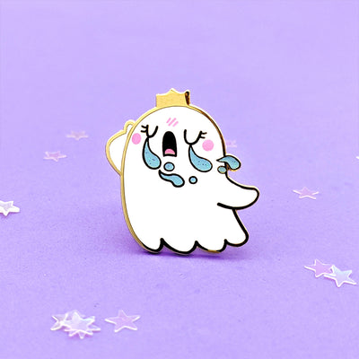 Boo-Hoo Ghost Enamel Pin by Fox and Cactus