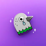 Sad Pigeon Enamel Pin by Fox and Cactus