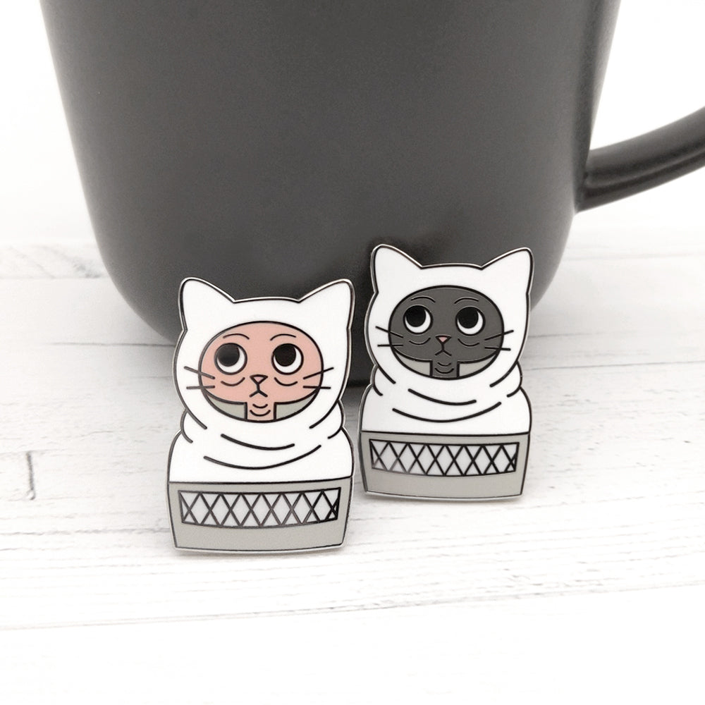 ET Cat Enamel Pin by Fox and Cactus