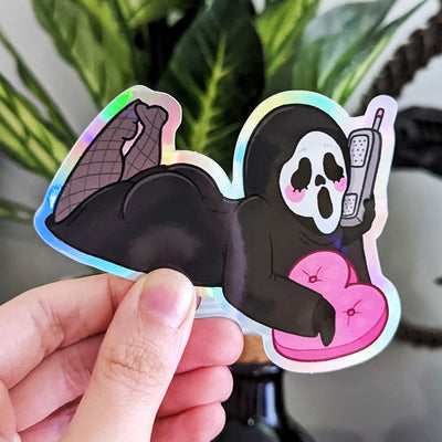 Thicc Killer Holographic Vinyl Sticker by Fox and Cactus