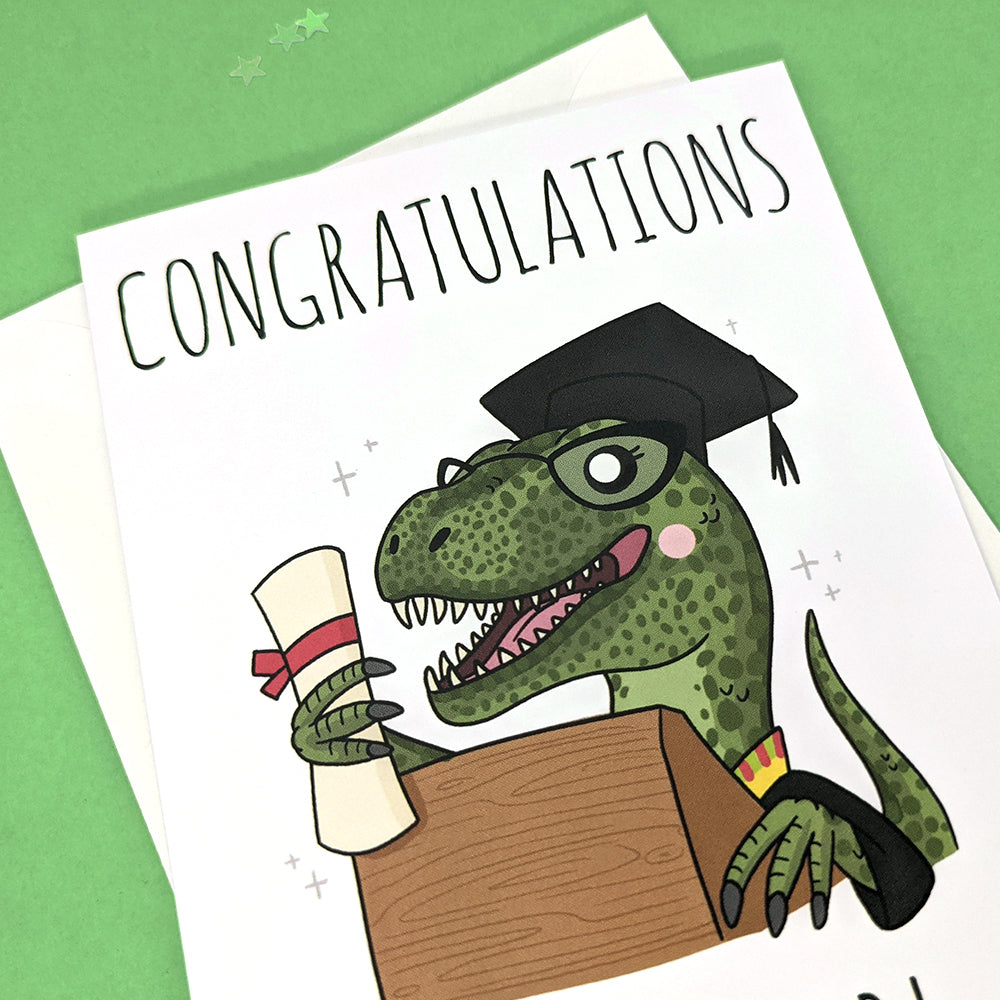 Clever Girl Graduation Greeting Card by Fox and Cactus