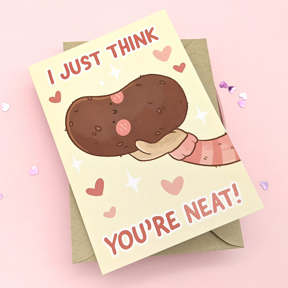 I Just Think You're Neat Greeting Card by Fox and Cactus