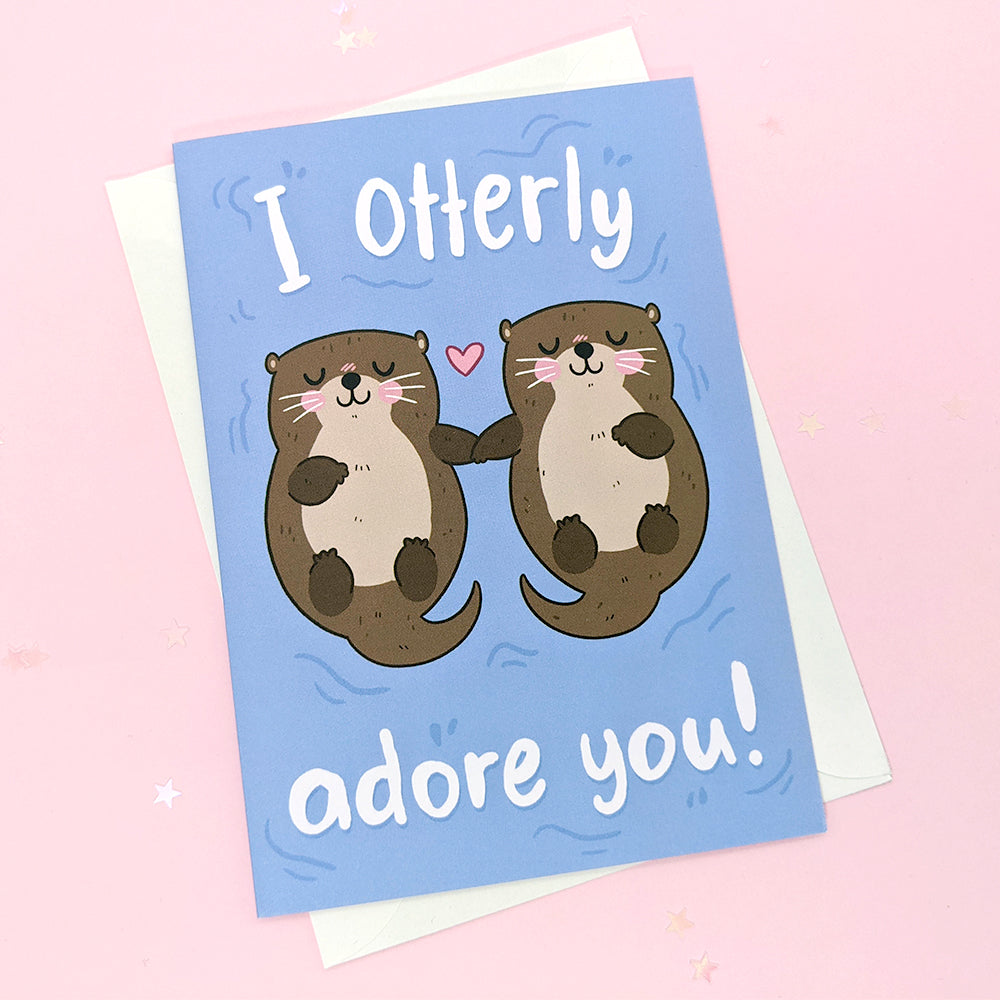 I Otterly Adore You Greeting Card by Fox and Cactus