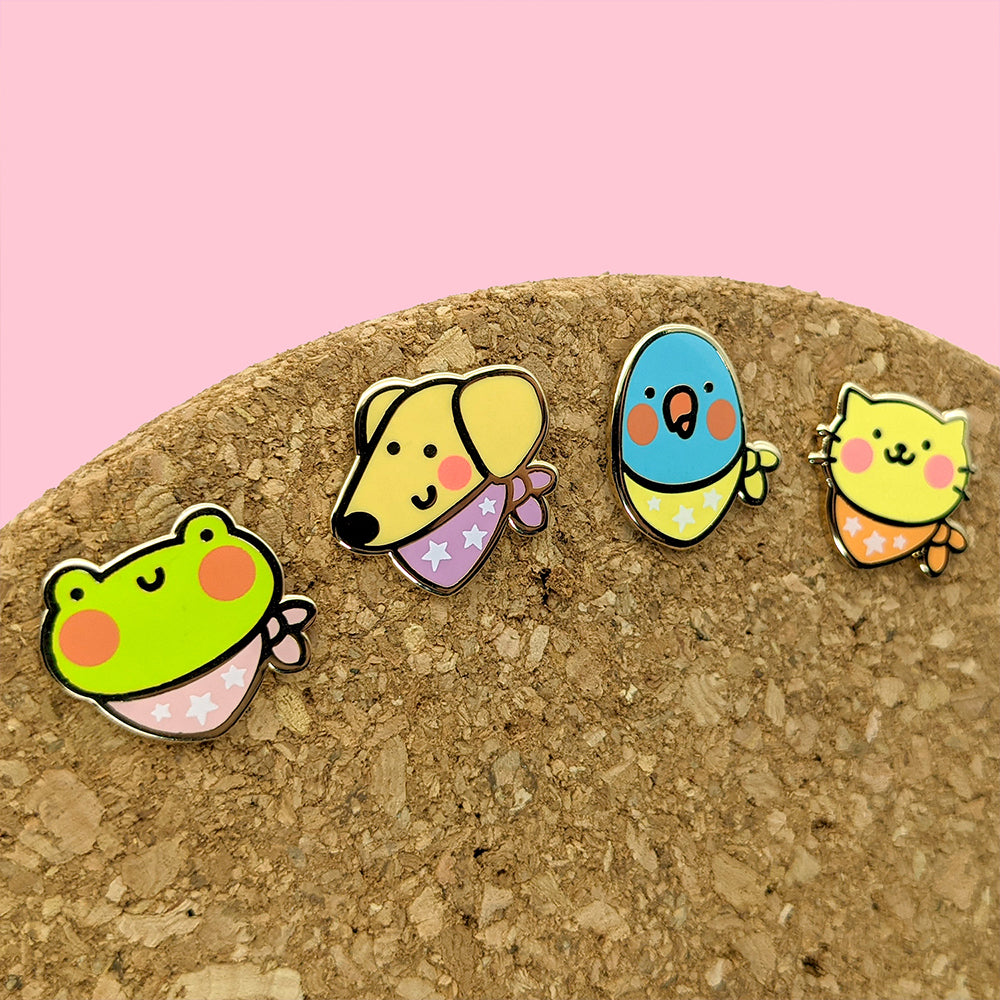 Froggy Friend (Itty Bitty Critty) Enamel Pin by Fox and Cactus