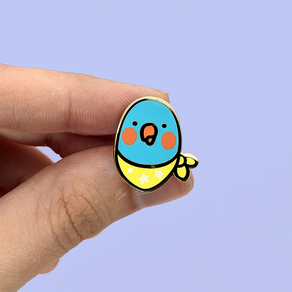 Bird Friend (Itty Bitty Critty) Enamel Pin by Fox and Cactus