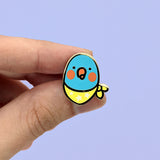 Bird Friend (Itty Bitty Critty) Enamel Pin by Fox and Cactus