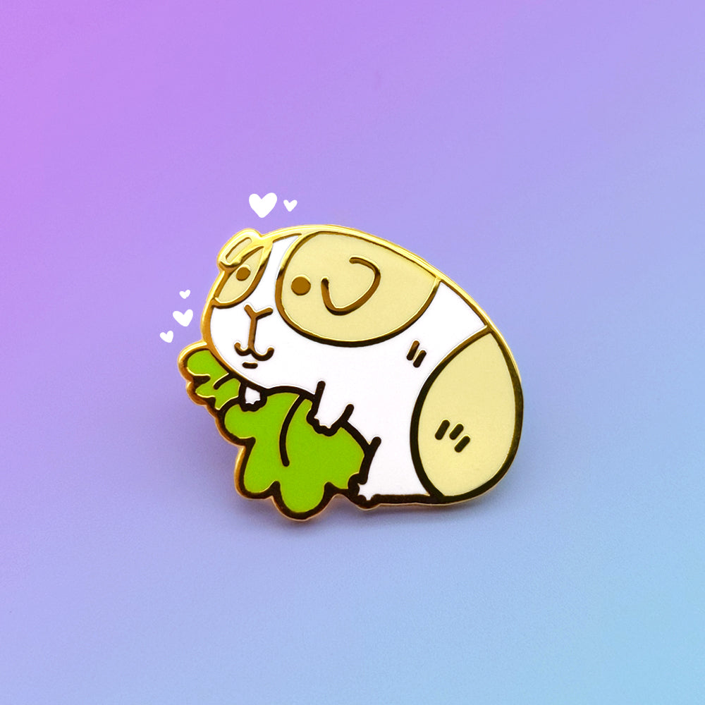 Itty Bitty Piggy (Cream/White) Enamel Pin by Fox and Cactus
