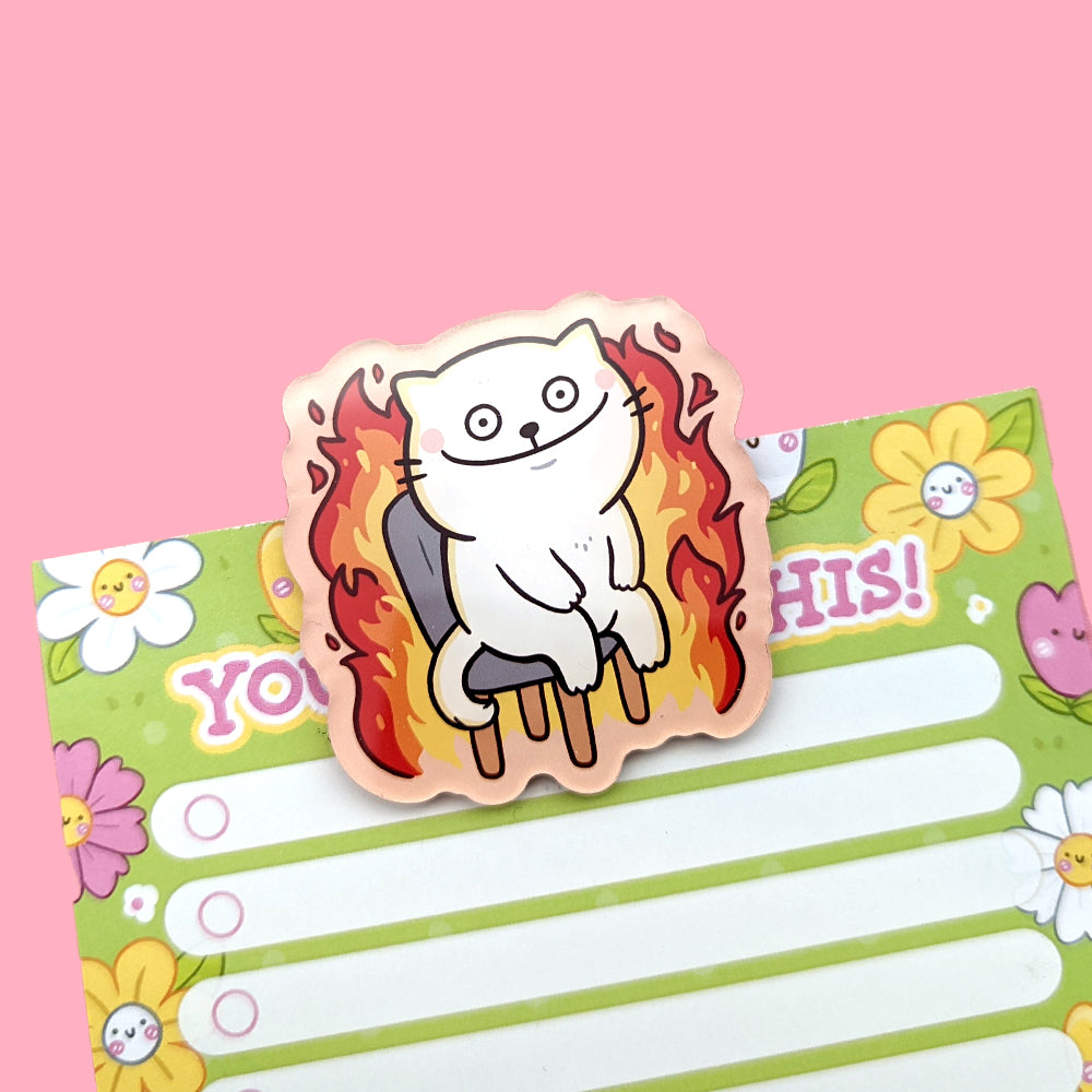 This Is Fine Cat Fridge Magnet