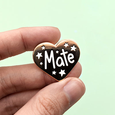 Mate (White Stars) Enamel Pin by Fox and Cactus