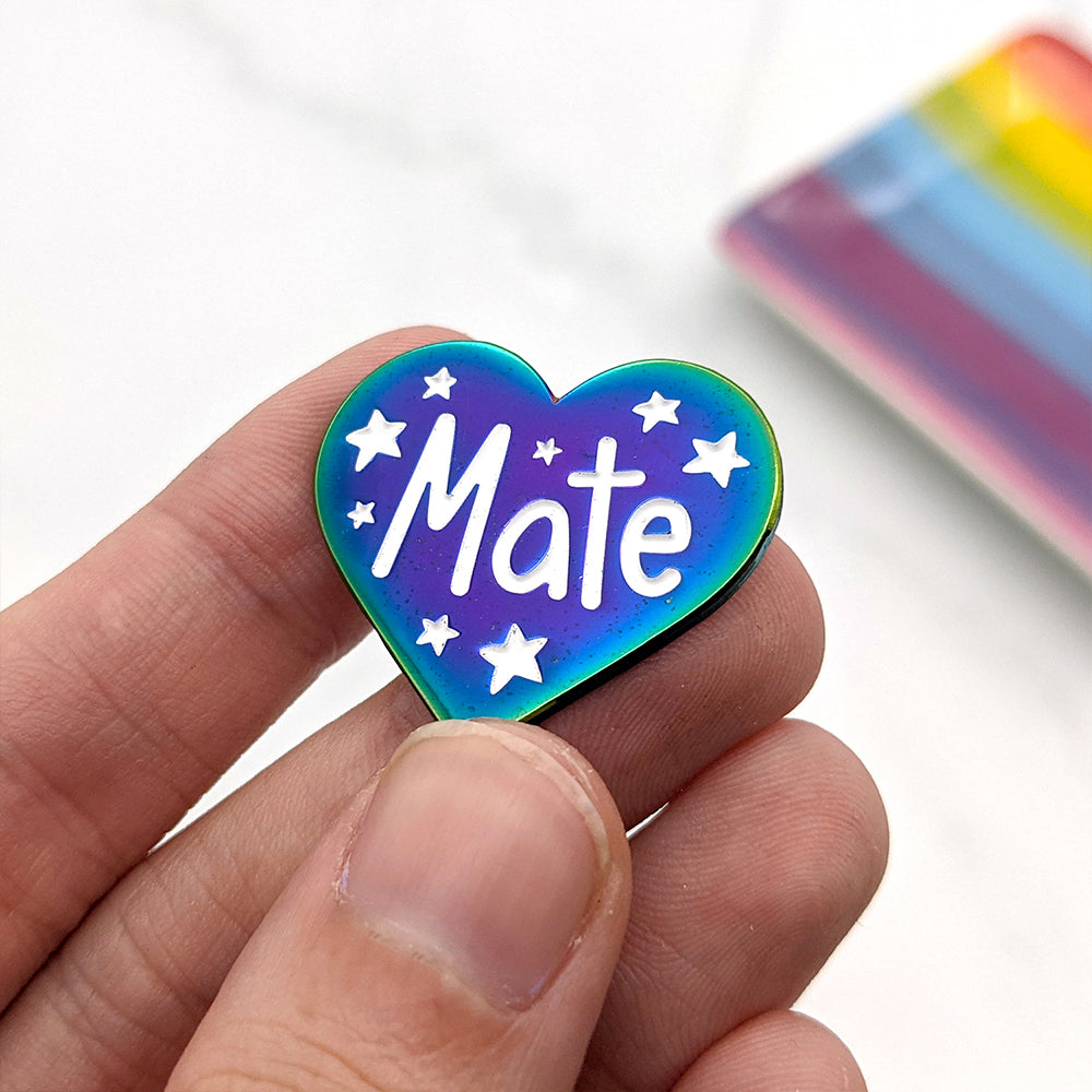 Mate (Rainbow) Enamel Pin by Fox and Cactus