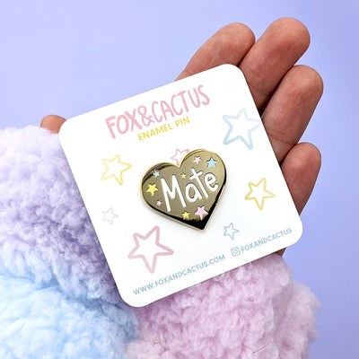 Mate (Pastel Stars) Enamel Pin by Fox and Cactus