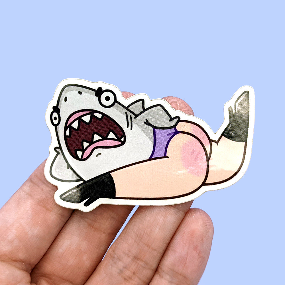 Reverse MerShark Vinyl Sticker