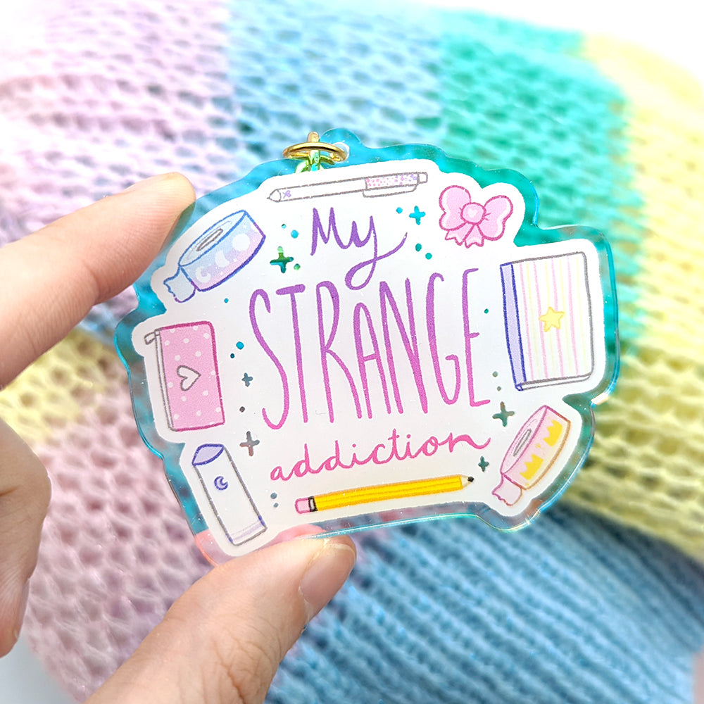 My Strange Addiction Holographic Keychain by Fox and Cactus
