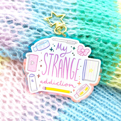 My Strange Addiction Holographic Keychain by Fox and Cactus