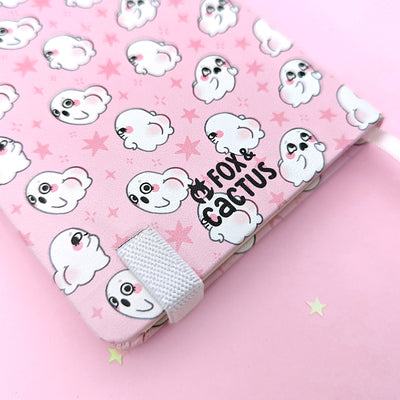 Boo-ty Ghost A6-ish Dot Grid Notebook
